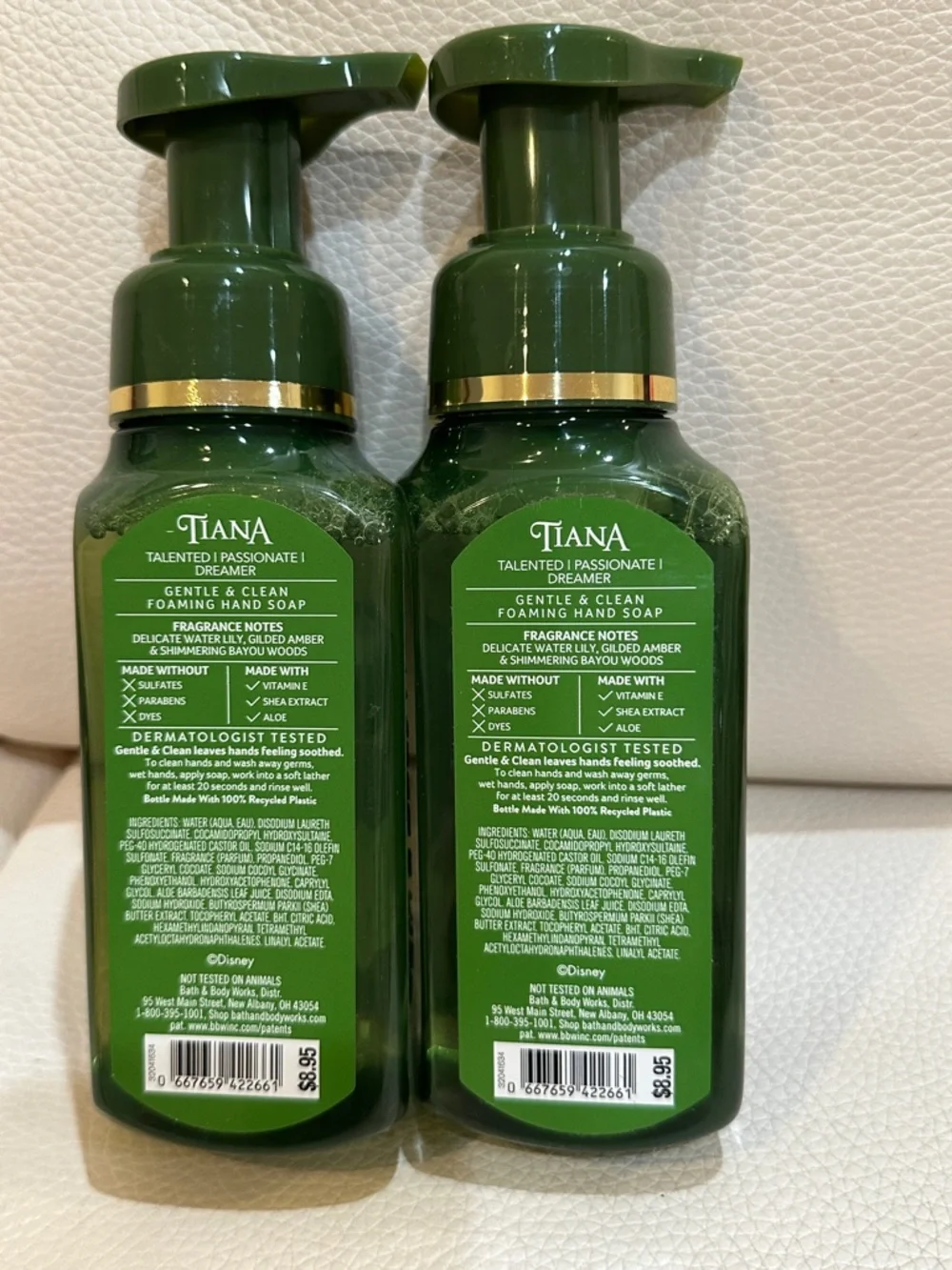 Bath & Body Works Disney Princess Tiana Foaming Hand Soap Bundle of 2
